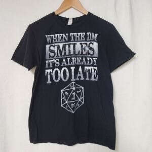 Dungeons And Dragons T Shirt Mens Med Anvil Cotton Black Gaming Gamer